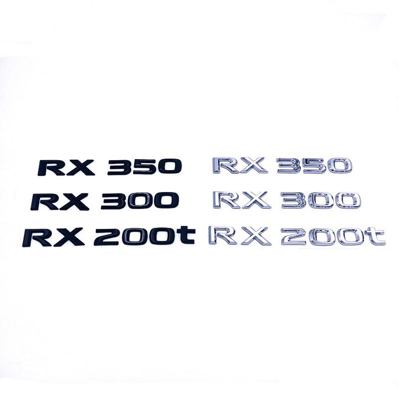 Car Trunk ABS Chrome Gloss Black Letters Logos Badge Emblem Decals Styling Sticker For Lexus RX RX300 RX350 RX200t AccessoriesBD8