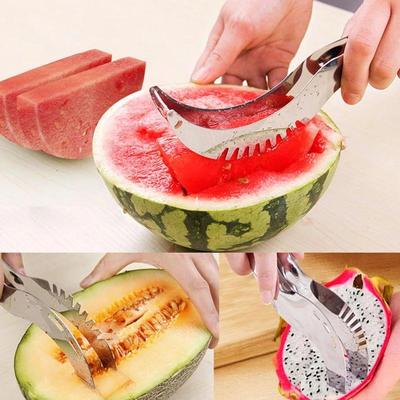 Tăiător de pepene verde din oțel inoxidabil Tăiător de fructe de dragon în aer liber Făină ușoară Salată de tăiat pepene Melon Digger Accesorii Gadgets
