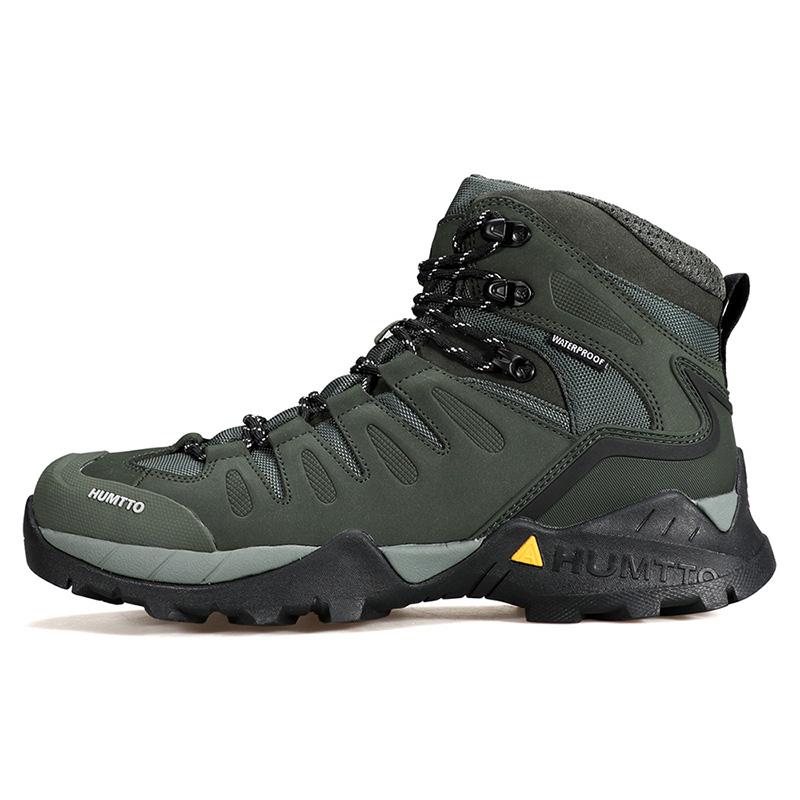 HUMTTO Waterproof Boots Men Non-Slip Outdoor Hiking Shoes for Mens Climbing Trekking Sneakers Leather Safety Ankle Boots
