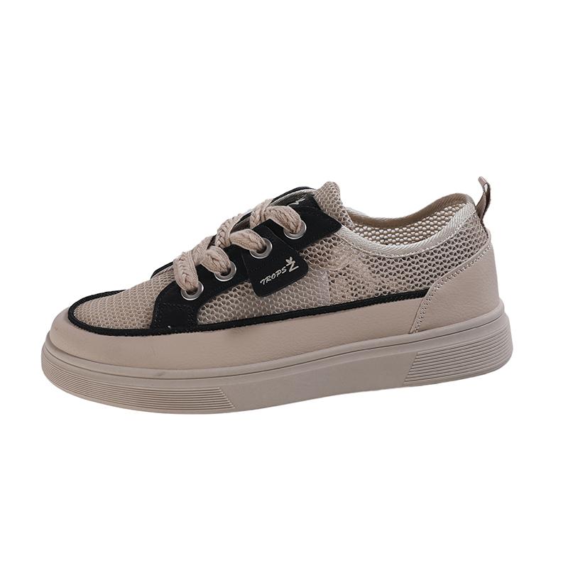 Fashion Ladies Shoes 2025 Hot Sale Front Lace-up Women's Vulcanize Shoes Fashion Color Matching New Plus Size Mesh Classic Casual Shoes