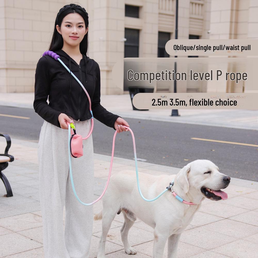 Professional Dog Training & Competition Cross-Body Leash - Explosion-Proof, Adjustable Waist-Belt Design