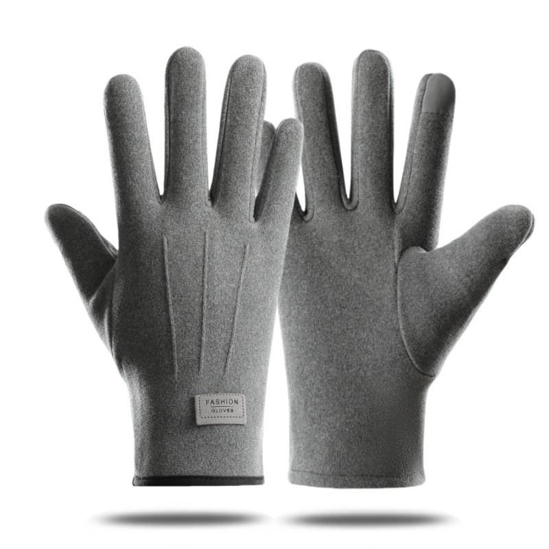 Men's Winter Touchscreen Outdoor Gloves - Velvet Lining, Non-Slip, Waterproof, Windproof for Cycling, Skiing, and Mountaineering.