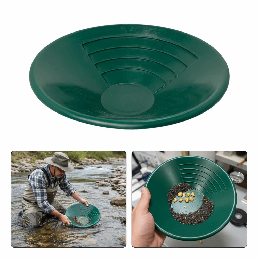 Grüne Farbe Gold Siebklassifikator 10-Zoll Goldwaschpfanne Werkzeug Mineraltrennung