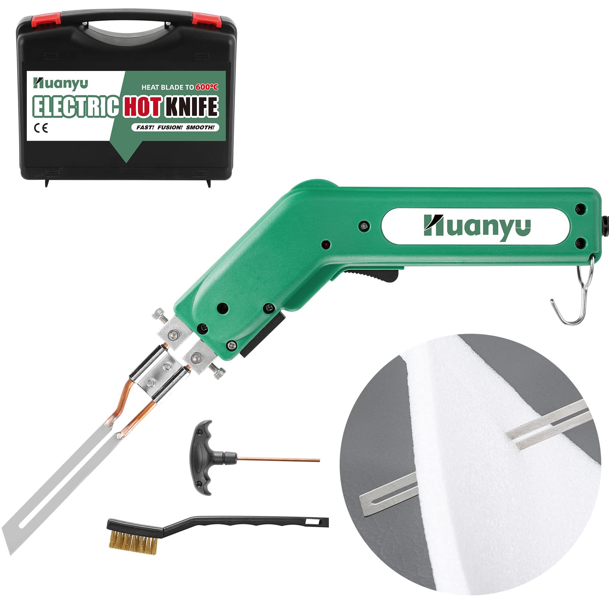 

Huanyu Styrofoam Hot Foam Cutter with for Cutting and Rope Cutter, Cutter, 15cm/150W, 600°C Heating, Styrofoam, Sponge,