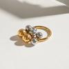 Youthway Unique Statement Gold Plated Stainless Steel Gold& Color Circle Beads Ring Waterproof Anti Allergic Jewelry Gift