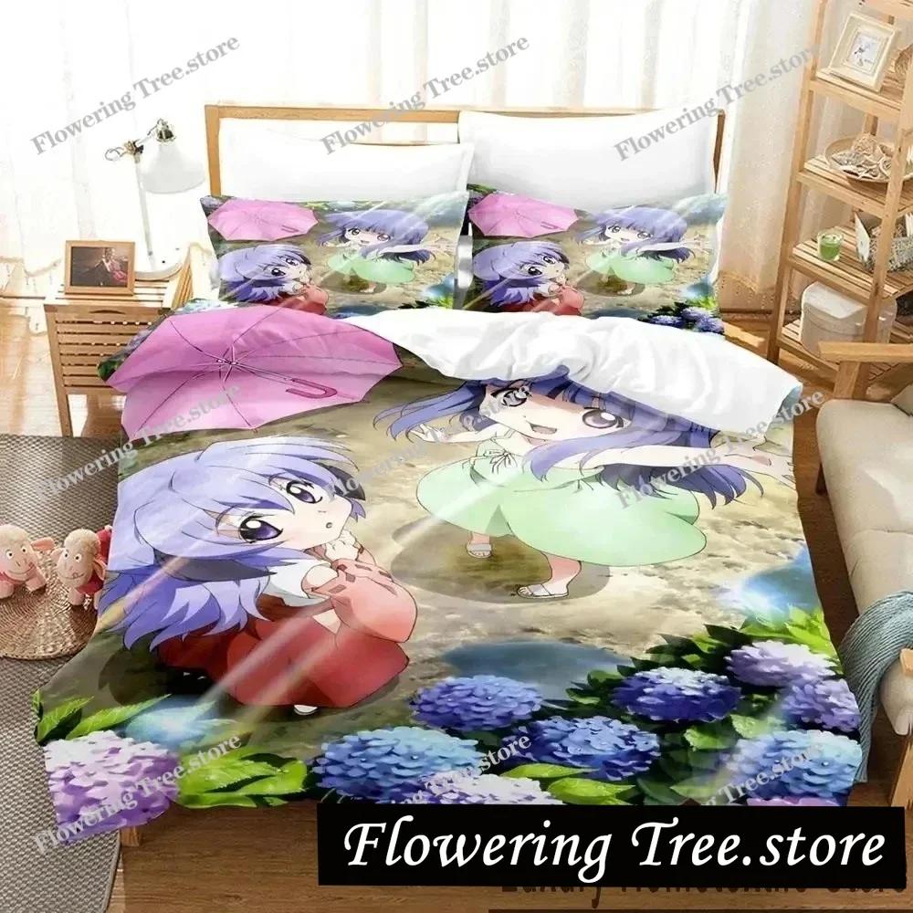 Anime Higurashi When They Cry Ložní souprava 3D Povlak na přikrývku Ložní souprava Povlak na přikrývku Povlak na polštář Přikrývka king Queen Size Chlapci Dospělí