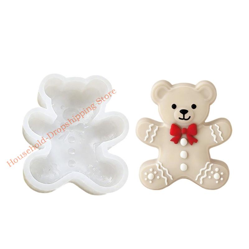 Christmas Bear Silicone Molds Animal Cake Silicone Mould Fondant Molds for Crafting Soap Chocolate Baking Tool