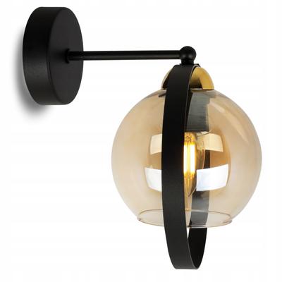 MODERNE WANDLAMPE AUS GLAS IN HONIGRING-FORM