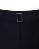 Sinkia Asymmetric Pleated Belted Trousers Navy