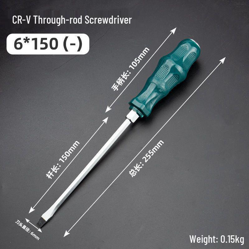 One-Word Industrial Magnetic Phillips & Flathead Screwdriver with Extra-Long Shank & Torx Impact Features
