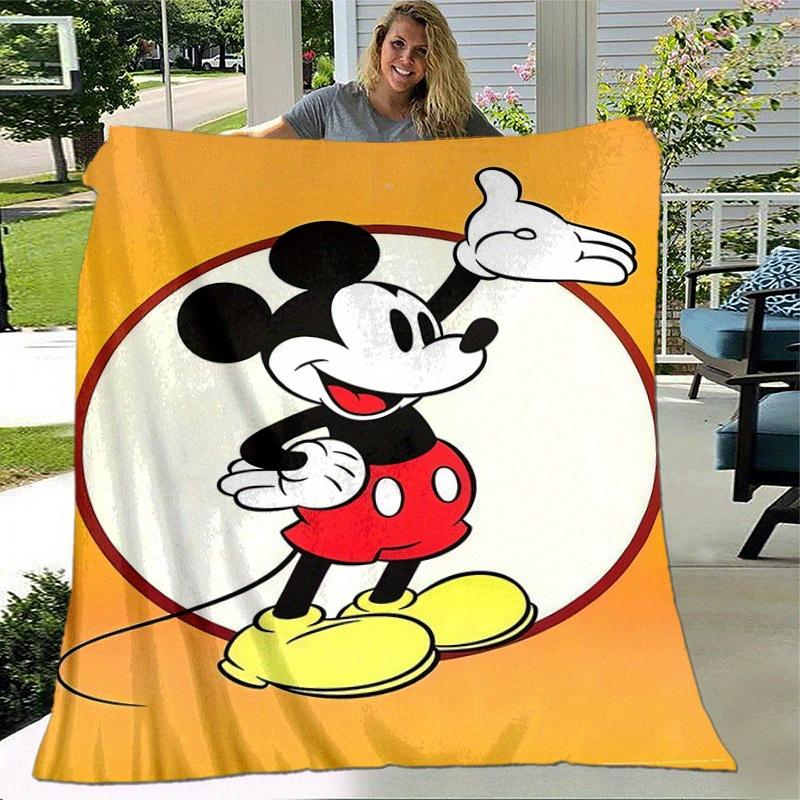 1pc Mickey Printing Blanket - Soft, All-Season Throw for Living Room, Bedroom,Personalized Gift with Adorable Cartoon Design