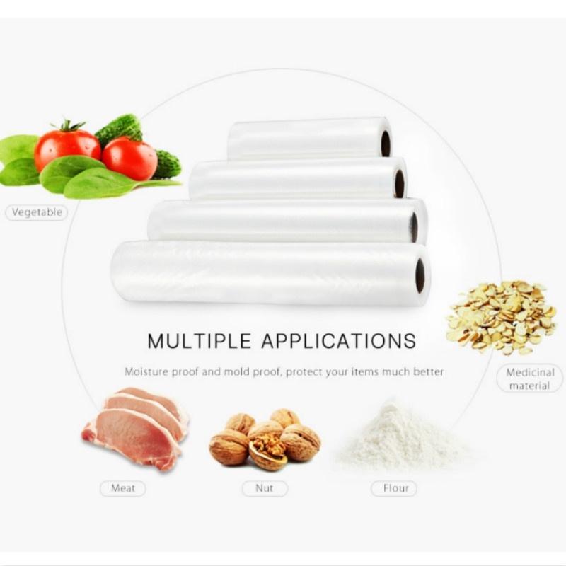 100Pcs Thickened refrigerator crisper large vest PE food bag fresh fruit and vegetable seal