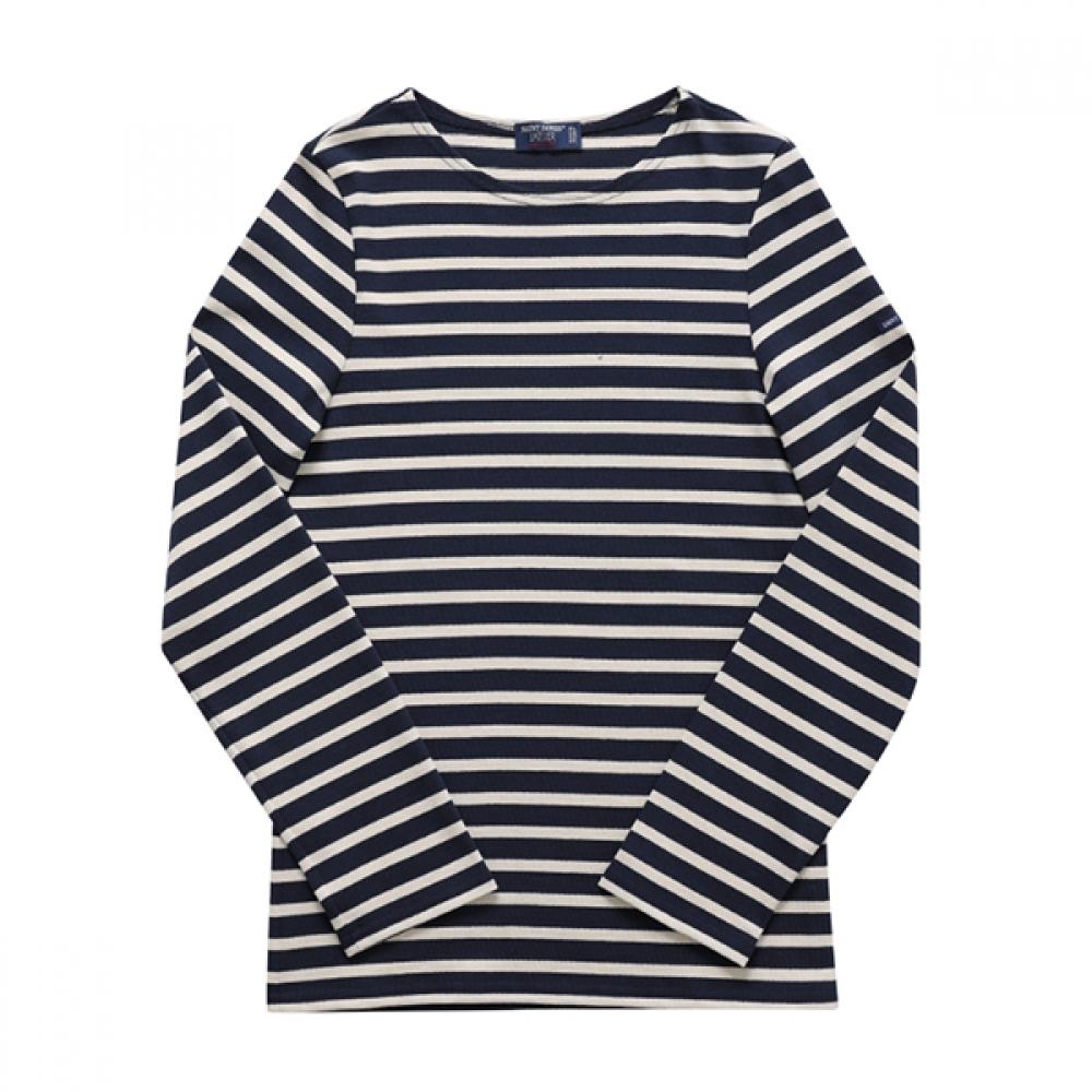 St. James 6870 Marine Ecru Meridien Modern Stripe Union Long Sleeve Tee