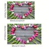 Tulpen-Herz-Muster Matte, Weicher Memory-Schwamm Teppich, Rutschfeste leicht zu reinigende Badezimmer-Matte für Wohnzimmer, Küche, Badewannen-Dekoration