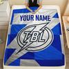 Custom Name,Tampa Bay Lightning Printed Flannel Blanket, soft throw for bedroom sofa, washable, Christmas present, great gift.