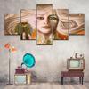 Wall Art Modern Woman Pineapple Poster 5 Pcs Mother of Dragon GOT Canvas Painting Modular Print Picture Gallery Home Decor Frame