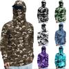 Lightweight Sun Protection Hoodie with Integrated Face Cover Long Sleeve Rash Guard Shirt for Outdoor Activities Breathable Quick Dry