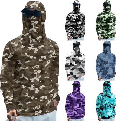 Lightweight Sun Protection Hoodie with Integrated Face Cover Long Sleeve Rash Guard Shirt for Outdoor Activities Breathable Quick Dry