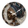 1PC 12-inch retro religious scripture wooden wall clock MDF mute decorative clock
