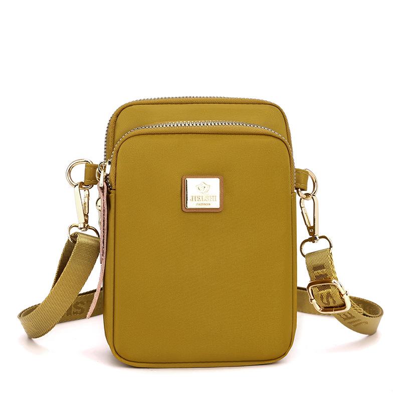 Fashion Women's Single Shoulder Backpack Trendy Shopping Nylon Cloth Bag New Crossbody Mobile Phone Bag Casual All-match Small Square Bag