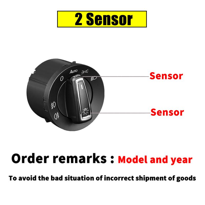 Auto Headlight Switch For VW Passat B5 B7 Transporter T5 Tiguan Jetta Mk6 Golf 4 6 Head Light Lamp Auto-Switch Sensor Accessory