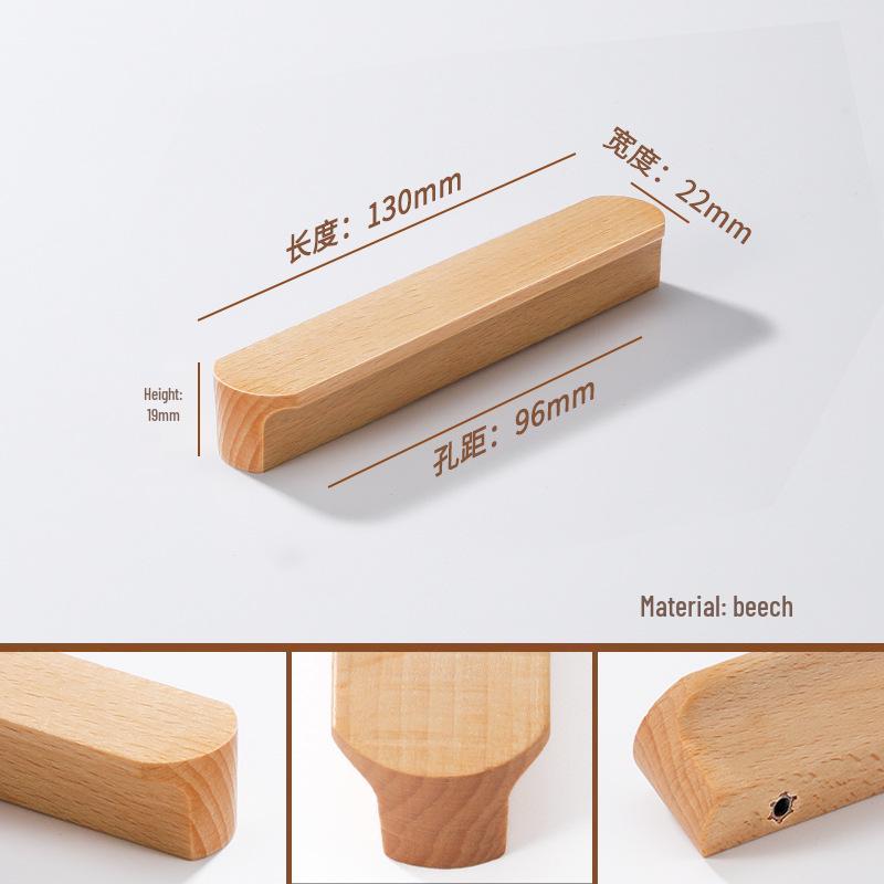 Solid Wood Cartoon Drawer Pull Knob for Children's Room