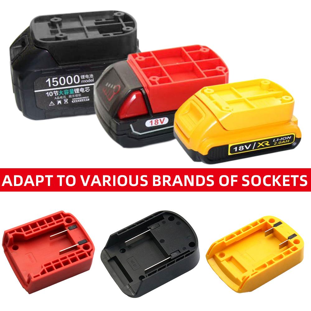 1PC DIY Battery Adapter Converter Base Charging Head Shell for Makita for DeWalt for Milwaukee 18V Lithium Battery Connector