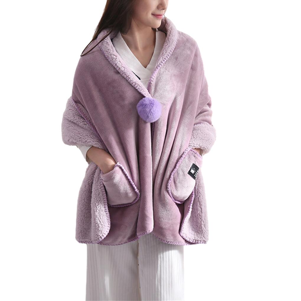 

Women S Warm And Cozy Fleece Cape With Pockets For Versatile Poncho Blanket For Women Breathable