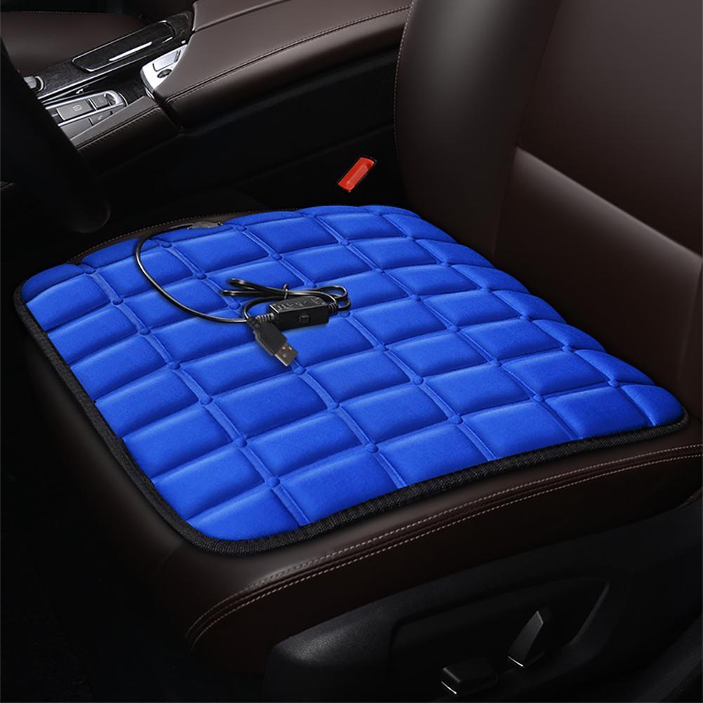 12V Front Rear Seat Pad Chair Cushion Electric Heating Protector Pad 5V USB Heated Car Seat Cover Protector