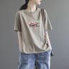 2025 Korean Style Women's Loose Letter Print Slimming T-Shirt