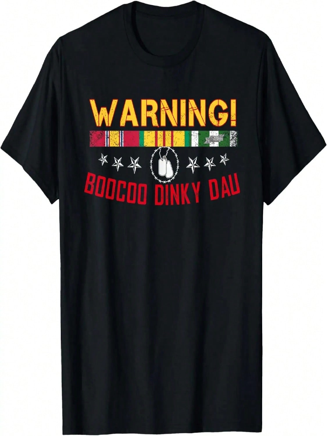 Vietnam Veteran Shirt Boocoo Dinky Dau Tee T-Shirt S разноцветный