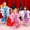 3 Sets 30cm Girl Doll Clothes Girls Doll Accessories Mermaids Evening Gown Dress Fur Shawl Shoes Outfit Doll Clothing(NO DOLL)