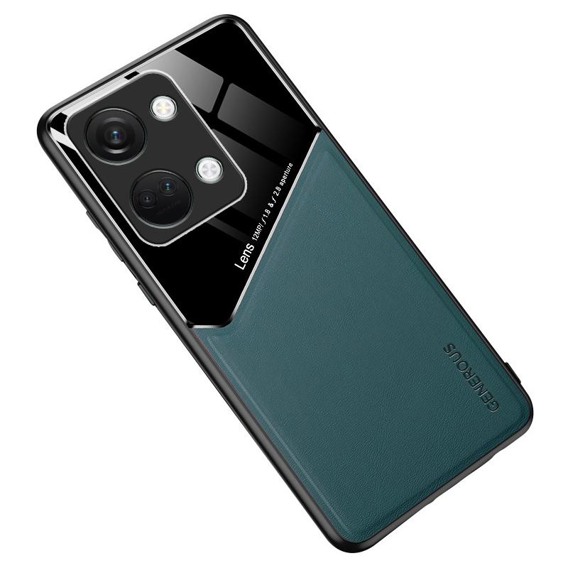 

For OnePlus Nord 3 5G/Ace 2V Case Drop-proof PU Leather Coated TPU+PC Phone Cover Green