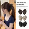 Korean Style Polka Dot Bow Banana Clip for Elegant Half-Up Hairstyles