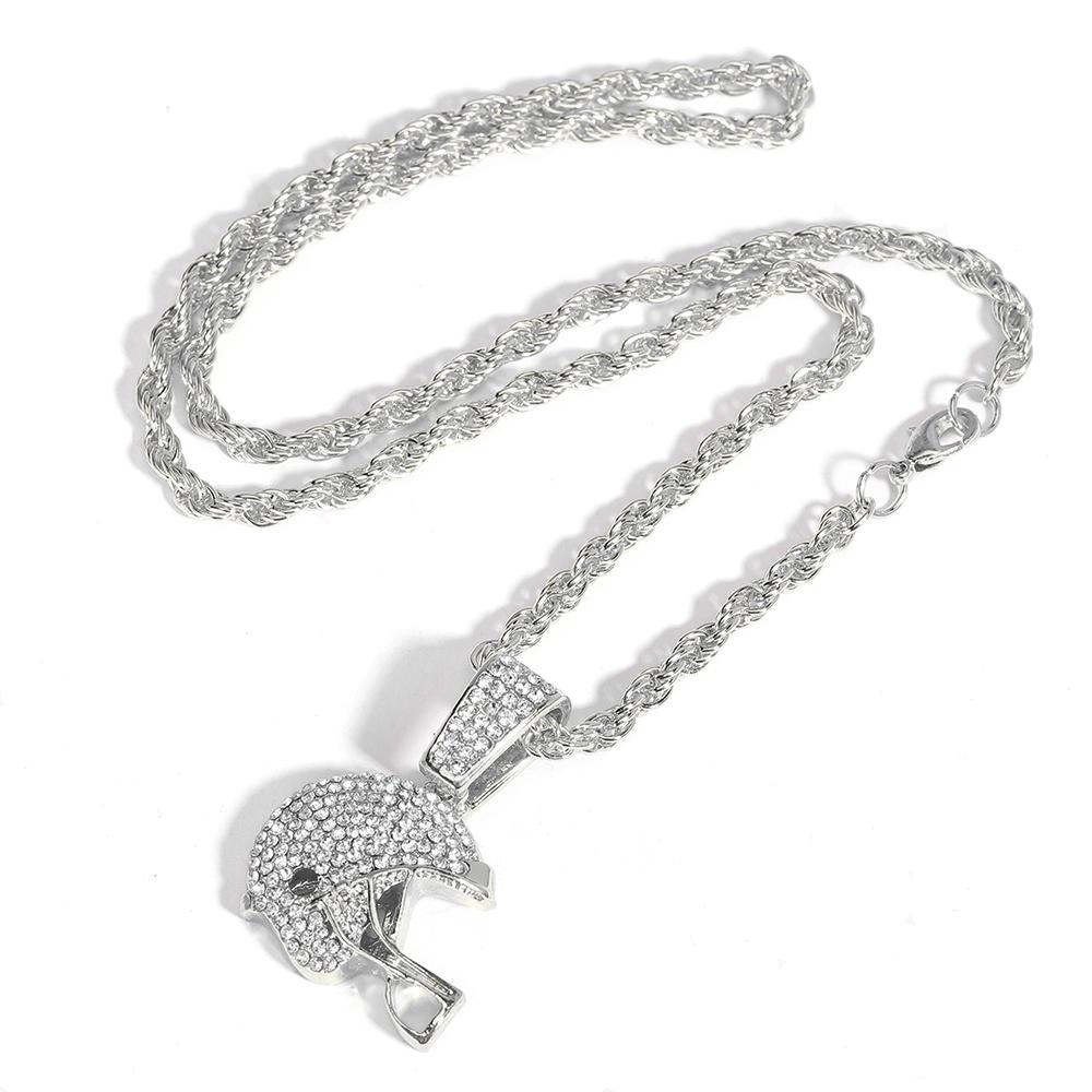 American Football Helmet Pendant For Necklace Making Rugby Ball Sports Jewelry Handcrafted Accessory NFL FOOTBALL HELMET Men