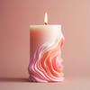 Wave relief cylindrical candle silicone mold Wave flower cylindrical concrete resin mould Curve relief cylindrical gypsum molds