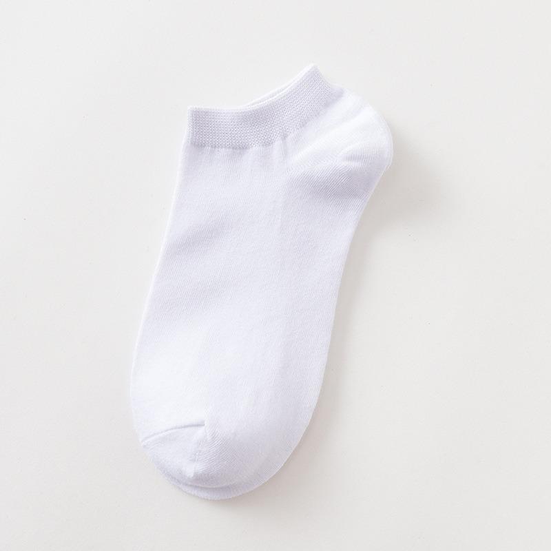 Men Spring and Summer New Classic Pure Color Cotton Boat Socks