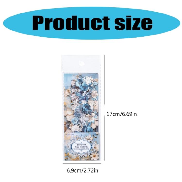 10Pieces Flower Border Sticker Flower Decorative Sticker Scrapbooking Sticker for Journal Planner Photo Frame Packaging