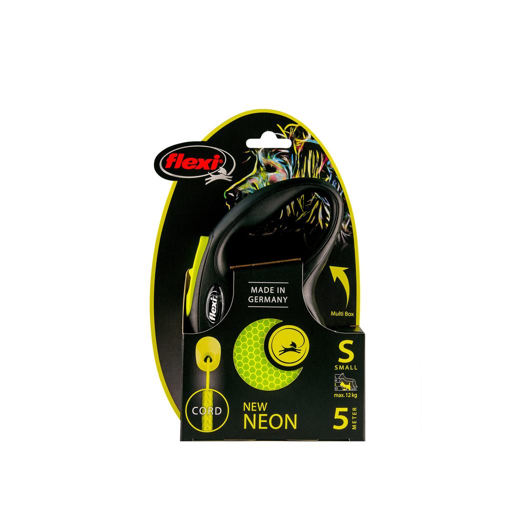 Flexi New Neon-Kordel S (Unter 12 kg), 5m [Hundeleine]
