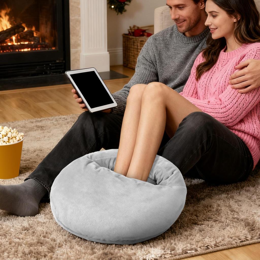 Elektrický ohřívač nohou Ohřívací podložka s konstantní teplotou Měkká sametová omyvatelná zimní teplá noha pro domácí ložnici Ohřívač nohou