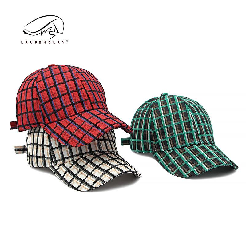 Hat Plaid Plaid Cap Women's Outdoor Sunscreen Shade Baseball Cap Hard Top Men's Casual