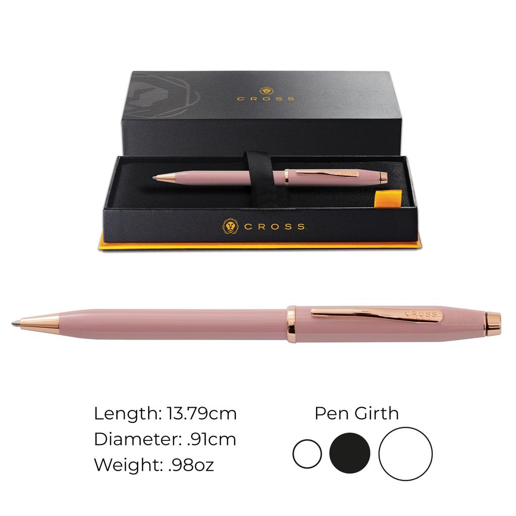 Cross Century II Smoky Pink Premium Gift Boxed Premium Ballpoint Medium Perfect Gift for Day or Promotion Oil-Based Pen, Nib, Father's