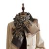 Autumn and winter versatile elegant small floral imitation cashmere scarf women's high-end warm scarf shawl car blanket women