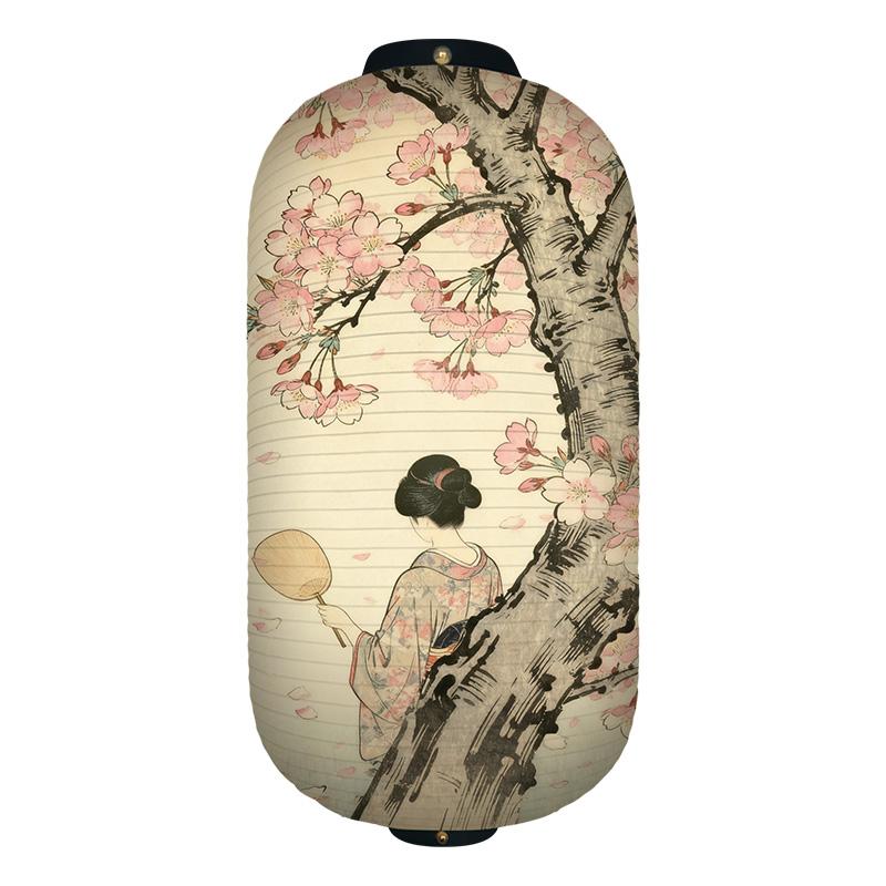 Japanese-style Cherry Blossoms Cloth Lantern Ukiyo-e Traditional Printed Lantern Izakaya Restaurant Cuisine Wedding Party Decor