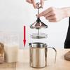 Manual Milk French Press Coffee Maker Stainless Steel Hand Pump Milk Foamer Handheld Milk Jug