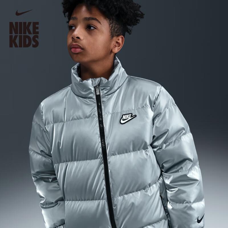 Nike Big Kids  Smooth Luster Hoodless Down Jacket IQ2834 XL