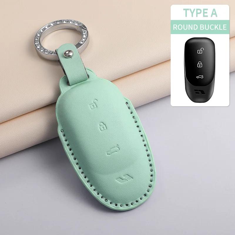 Pu Leather Car Key Case Cover For Lixiang L9 L8 L7 L6 Anti-Scratch Car Smart Remote Key Shell Protecter Decorative Accessories