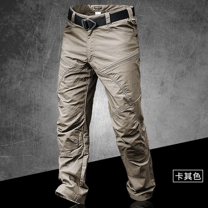 Mens Tactical Cargo Pants Outdoor Hiking Workwear Loose Fit Durable Camo Windproof Trousers Fall