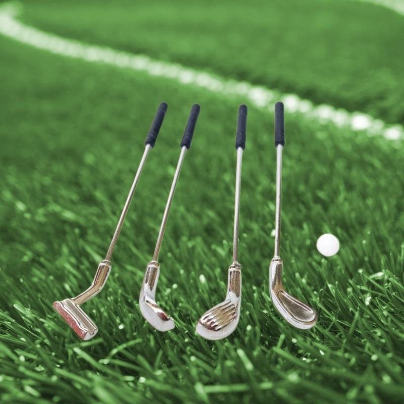 5pcs 1/12 Golf Club Set With Balls Dollhouses Accessories For Outdoor Scene Decoration And Craft Model Project Display