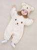 Cozy Fleece Cotton Baby Romper - Warm Long Sleeve Onesie for Autumn/Winter (Newborn To Toddler)